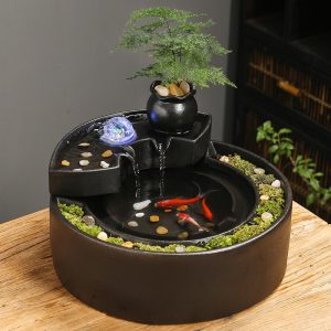 Zen Matte Ceramic Water Fountain